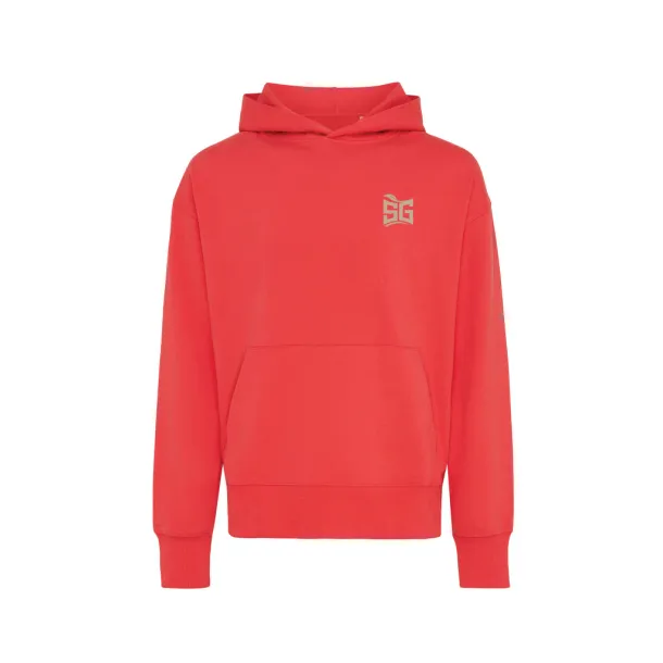 Iqoniq Yoho unisex hoodie od recikliranog pamuka, 340 g/m² - iqoniq luscious red