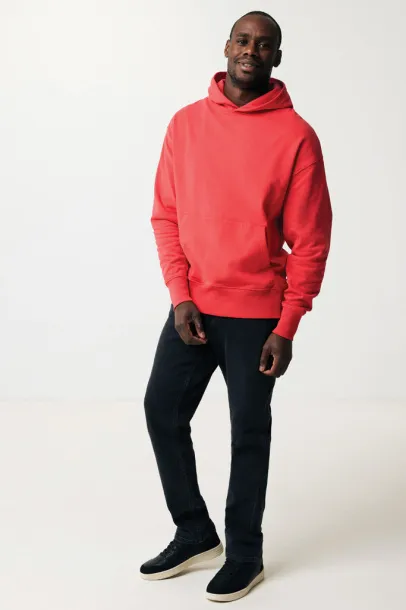  Iqoniq Yoho recycled cotton relaxed hoodie - iqoniq luscious red