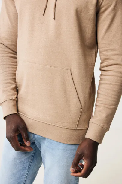  Iqoniq Torres unisex neobojeni hoodie od recikliranog pamuka, 340 g/m² - iqoniq heather brown