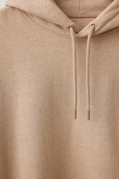  Iqoniq Torres recycled cotton hoodie undyed, natural raw - iqoniq heather brown