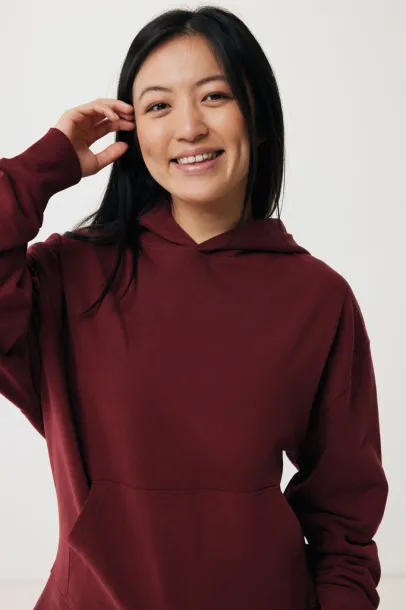  Iqoniq Yoho unisex hoodie od recikliranog pamuka, 340 g/m² - iqoniq burgundy
