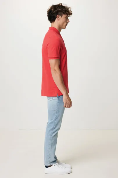  Iqoniq Yosemite unisex polo kratka majica od recikliranog pique pamuka - iqoniq luscious red 
