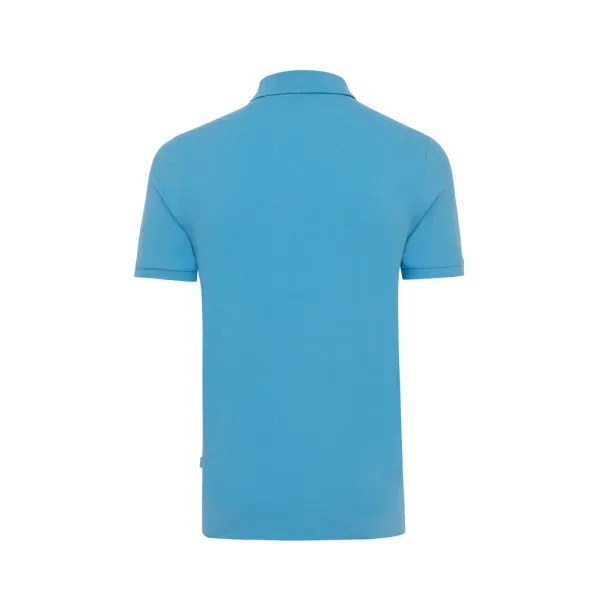 Iqoniq Yosemite unisex polo kratka majica od recikliranog pique pamuka - iqoniq tranquil blue