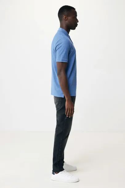  Iqoniq Yosemite recycled cotton pique polo - iqoniq heather blue