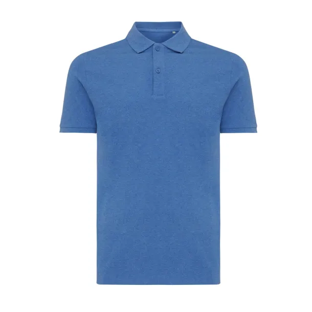  Iqoniq Yosemite unisex polo kratka majica od recikliranog pique pamuka, 220 g/m² - iqoniq heather blue