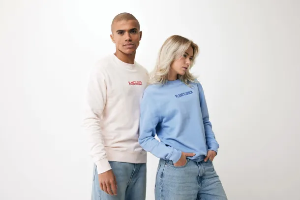  Iqoniq Etosha lightweight recycled cotton crew neck - iqoniq sky blue