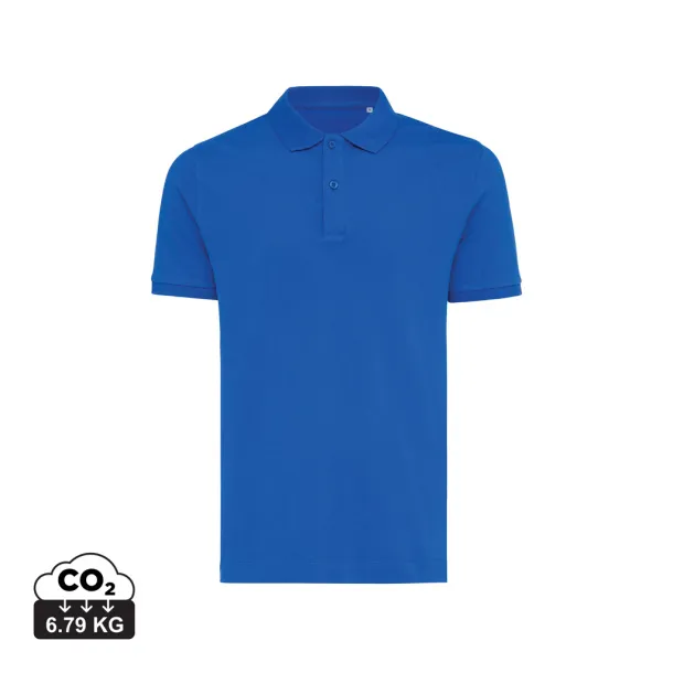  Iqoniq Yosemite unisex polo kratka majica od recikliranog pique pamuka - iqoniq blue 