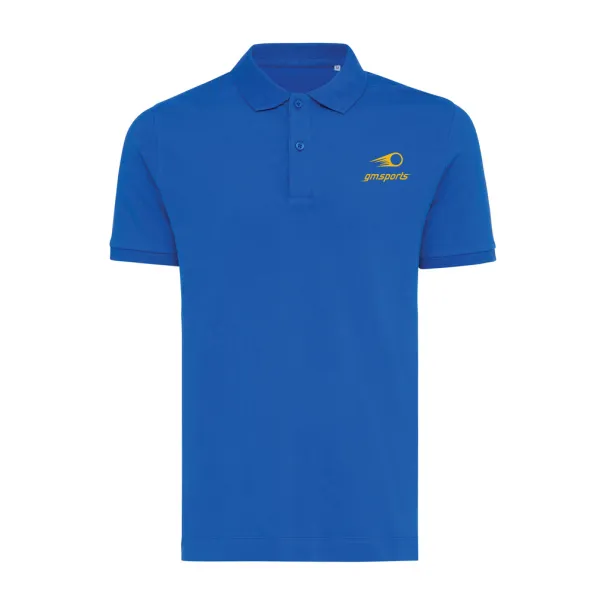  Iqoniq Yosemite unisex polo kratka majica od recikliranog pique pamuka - iqoniq blue 