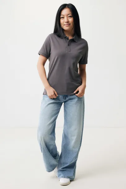  Iqoniq Yosemite unisex polo kratka majica od recikliranog pique pamuka, 220 g/m² - iqoniq anthracite