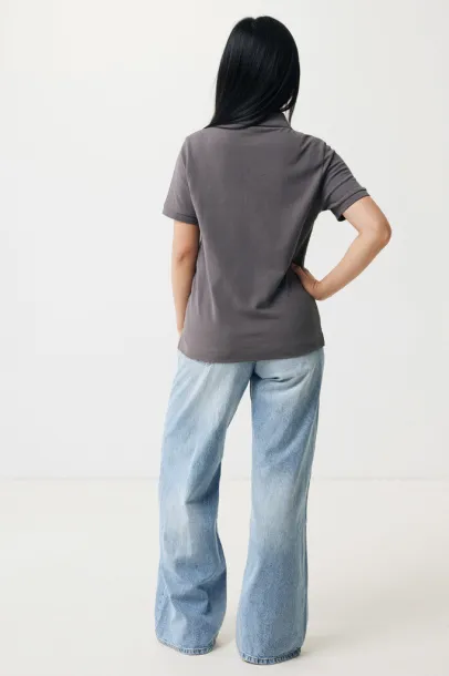  Iqoniq Yosemite unisex polo kratka majica od recikliranog pique pamuka - iqoniq anthracite