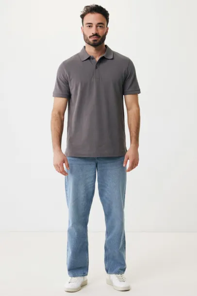  Iqoniq Yosemite unisex polo kratka majica od recikliranog pique pamuka, 220 g/m² - iqoniq anthracite