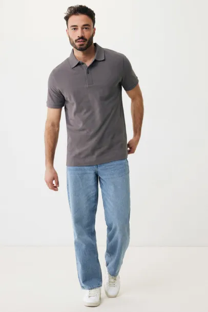  Iqoniq Yosemite unisex polo kratka majica od recikliranog pique pamuka, 220 g/m² - iqoniq anthracite