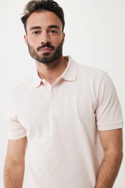  Iqoniq Yosemite unisex polo kratka majica od recikliranog pique pamuka - iqoniq cloud pink 