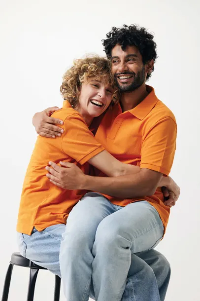  Iqoniq Yosemite unisex polo kratka majica od recikliranog pique pamuka - iqoniq orange 
