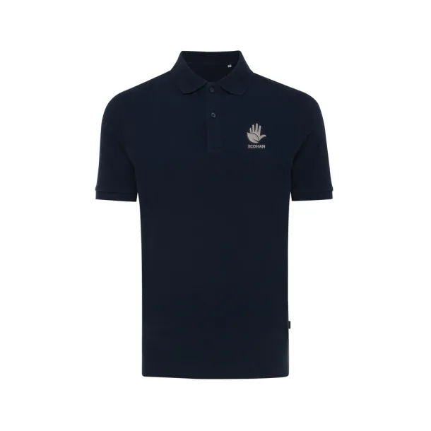  Iqoniq Yosemite unisex polo kratka majica od recikliranog pique pamuka, 220 g/m² - iqoniq navy