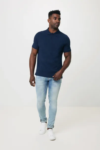  Iqoniq Yosemite unisex polo kratka majica od recikliranog pique pamuka, 220 g/m² - iqoniq navy