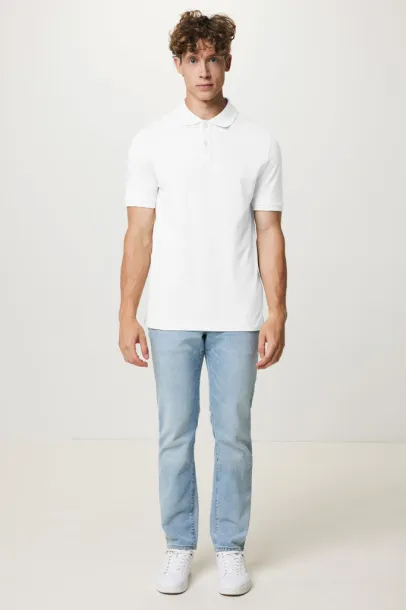  Iqoniq Yosemite unisex polo kratka majica od recikliranog pique pamuka, 220 g/m² - iqoniq recycled white
