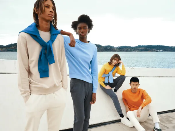  Iqoniq Etosha lightweight recycled cotton crew neck - iqoniq Narančasta