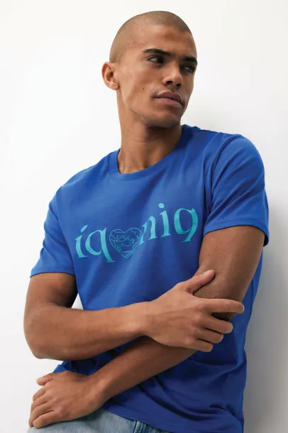 Iqoniq Brett recycled cotton t-shirt - iqoniq blue 