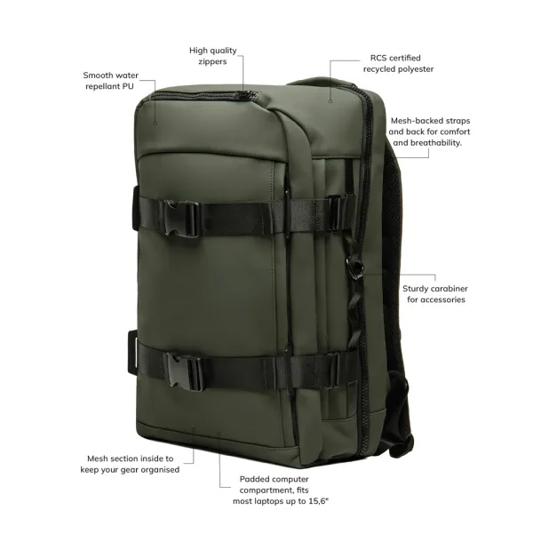 VINGA Baltimore RCS explorer’s backpack 15,6" - Vinga Zelena