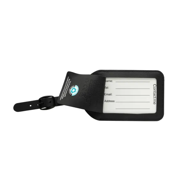 Globetrack RCSrPolyester luggage tag with worldwide locating - XD Collection Black 