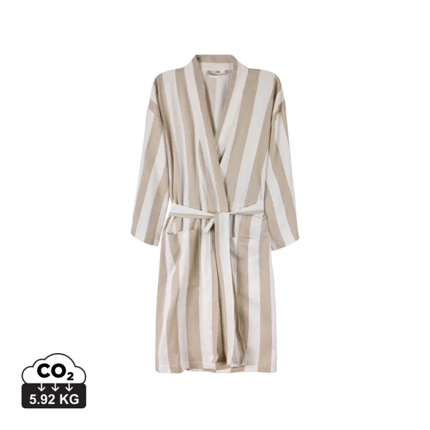 VINGA Ornos GRS hamam ogrtač L/XL, 200 g/m² - Vinga beige, white Bijela
