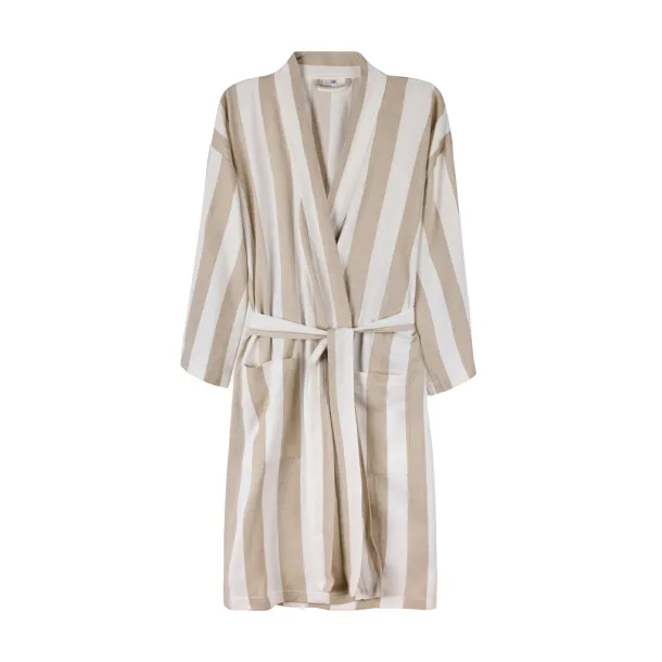 VINGA Ornos GRS hamam ogrtač L/XL, 200 g/m² - Vinga beige, white Bijela