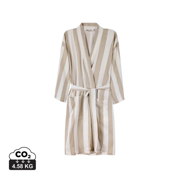 VINGA Ornos GRS hamam ogrtač L/XL - Vinga beige, white Bijela