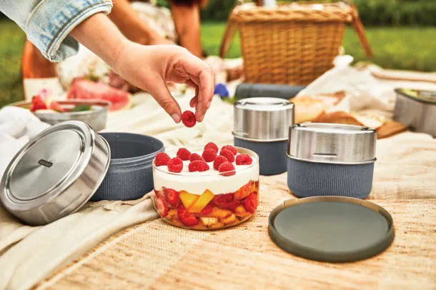 Black+Blum Glass Lunch Bowl 750ml - Black + Blum Silver 