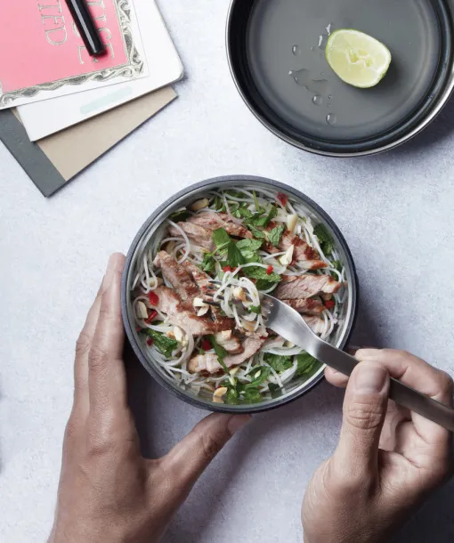 Black+Blum Glass Lunch Bowl 750ml - Black + Blum Silver 