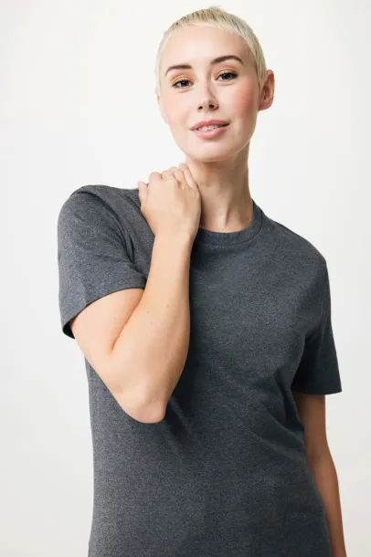  Iqoniq Manuel recycled cotton unisex t-shirt undyed, natural raw - iqoniq heather anthracite