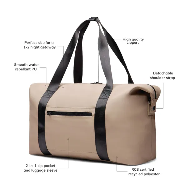 VINGA Baltimore RCS 24h weekend bag - Vinga greige
