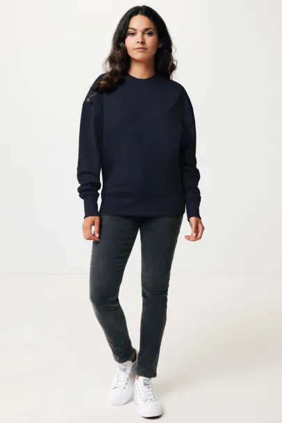  Iqoniq Kruger unisex opušteni pulover od recikliranog pamuka, 340 g/m² - iqoniq navy