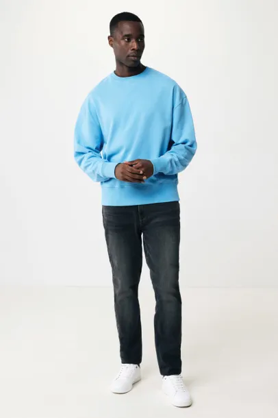  Iqoniq Kruger unisex opušteni pulover od recikliranog pamuka, 340 g/m² - iqoniq tranquil blue