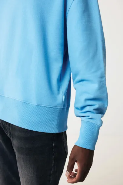  Iqoniq Kruger unisex opušteni pulover od recikliranog pamuka, 340 g/m² - iqoniq tranquil blue
