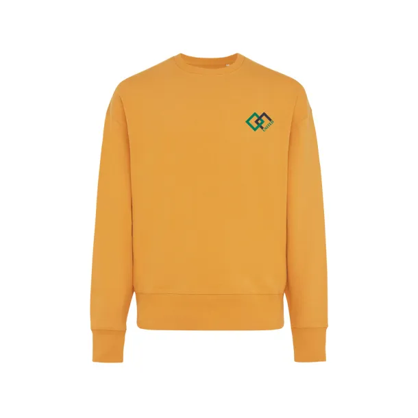  Iqoniq Kruger unisex opušteni pulover od recikliranog pamuka, 340 g/m² - iqoniq sundial orange