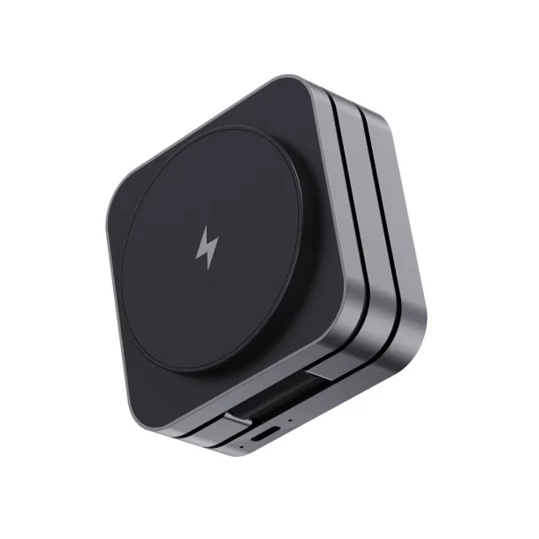 Terra RCS recycled aluminum foldable 3 in 1 15W charger - XD Xclusive Grey 