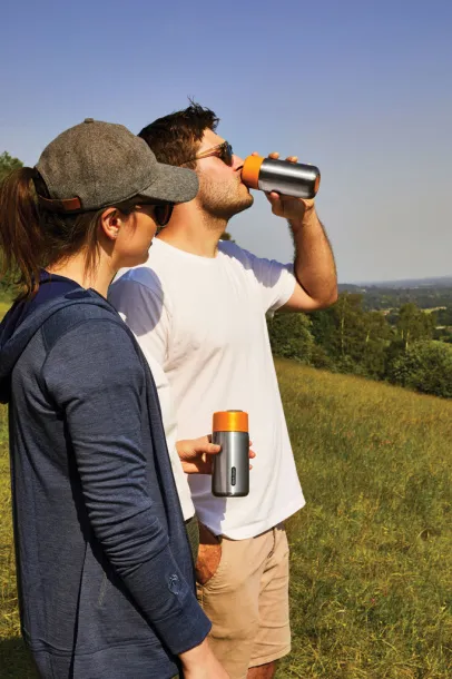 Black+Blum izolirana nepropusna putna šalica od nehrđajućeg čelika, 340 ml - Black + Blum orange 