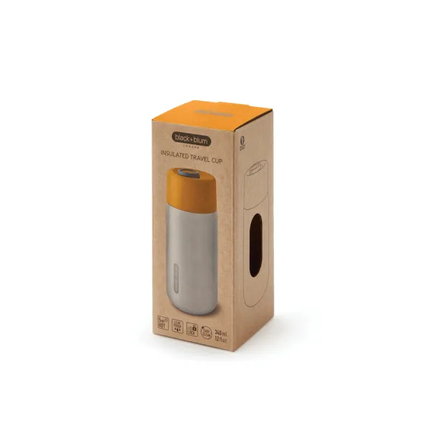 Black+Blum izolirana nepropusna putna šalica od nehrđajućeg čelika, 340 ml - Black + Blum orange 