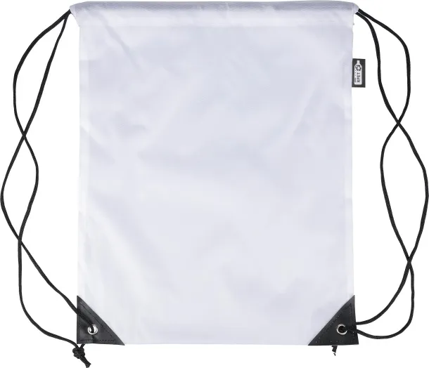Calix rPET polyester (210D) drawstring backpack Bijela