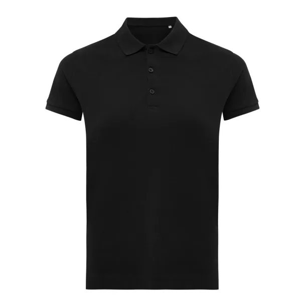 Iqoniq Yosemite ženska pique polo majica od recikliranog pamuka, 220 g/m² - iqoniq Crna 