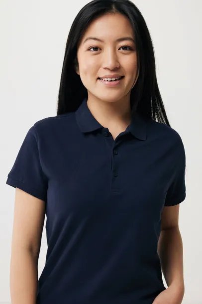 Iqoniq Yosemite women recycled cotton pique polo - iqoniq blue 