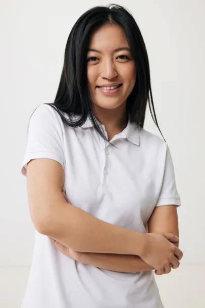 Iqoniq Yosemite women recycled cotton pique polo - iqoniq recycled white 