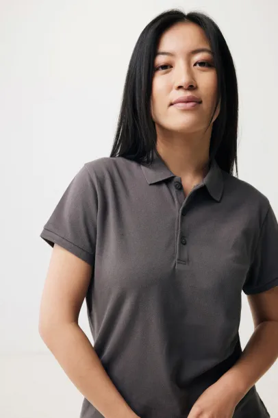 Iqoniq Yosemite women recycled cotton pique polo - iqoniq grey 