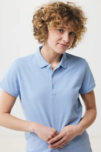 Iqoniq Yosemite women recycled cotton pique polo - iqoniq sky blue