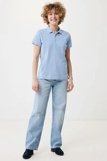 Iqoniq Yosemite women recycled cotton pique polo - iqoniq sky blue