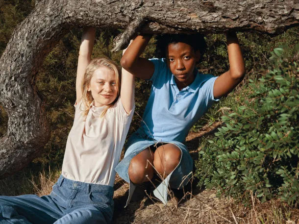 Iqoniq Yosemite women recycled cotton pique polo - iqoniq sky blue