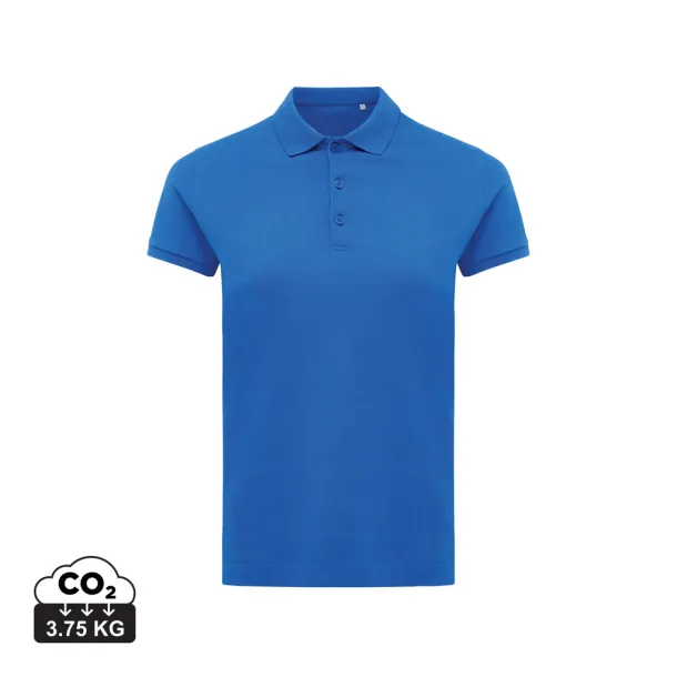 Iqoniq Yosemite ženska pique polo majica od recikliranog pamuka, 220 g/m² - iqoniq blue 
