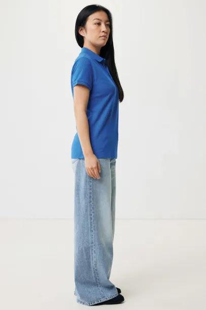 Iqoniq Yosemite women recycled cotton pique polo - iqoniq blue 