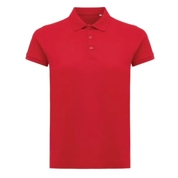 Iqoniq Yosemite ženska pique polo majica od recikliranog pamuka, 220 g/m² - iqoniq Red 